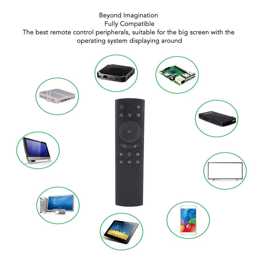 Voice Remote Control 2.4G Wireless Voice Sensing Remote Mouse with USB Receiver for G10S TV Box PC Projector