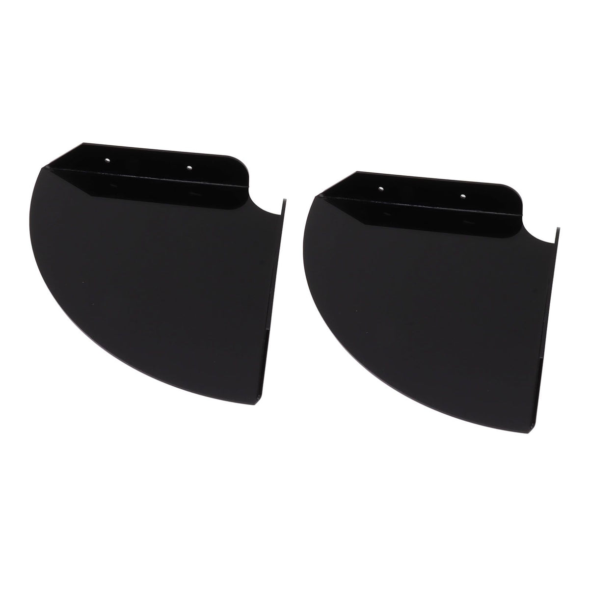 2pcs Wall Mount Floating Corner Shelves Quarter Round Hanging Corner Shelves for Bedrooms Living Rooms Shower Room Black