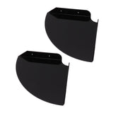 2pcs Wall Mount Floating Corner Shelves Quarter Round Hanging Corner Shelves for Bedrooms Living Rooms Shower Room Black - Side View