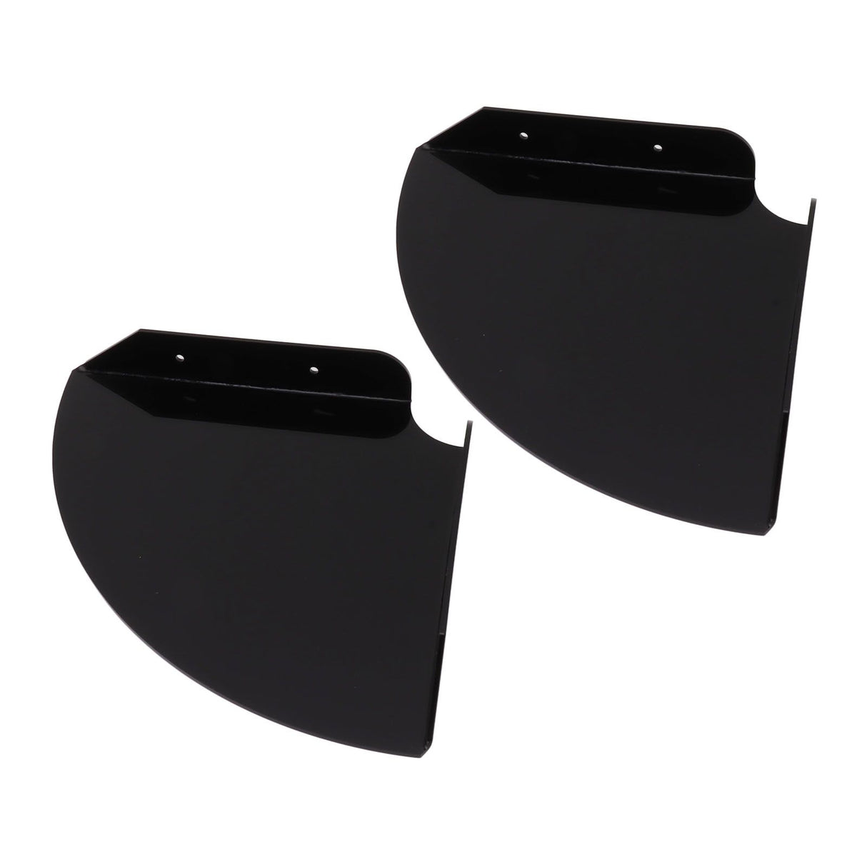 2pcs Wall Mount Floating Corner Shelves Quarter Round Hanging Corner Shelves for Bedrooms Living Rooms Shower Room Black