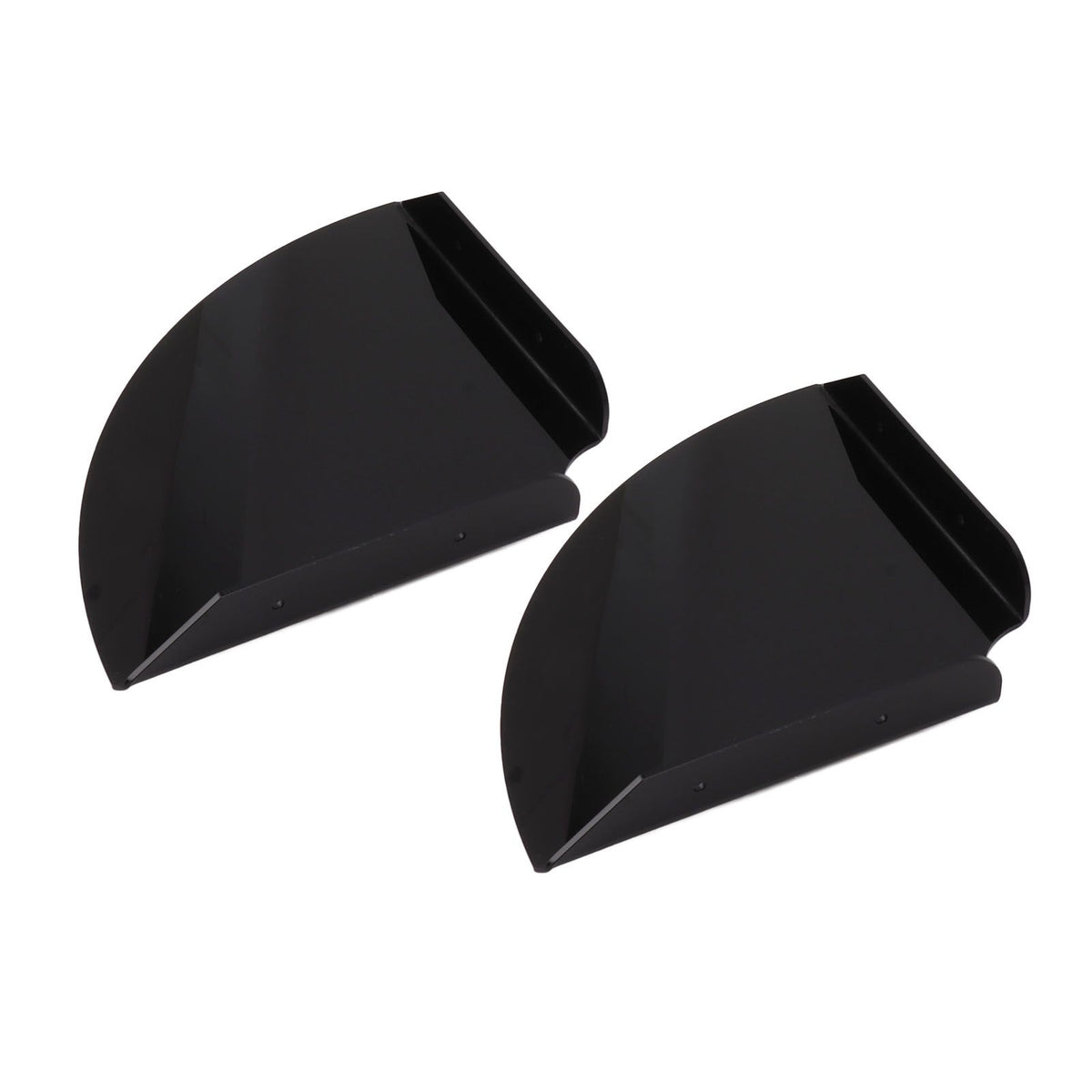 2pcs Wall Mount Floating Corner Shelves Quarter Round Hanging Corner Shelves for Bedrooms Living Rooms Shower Room Black