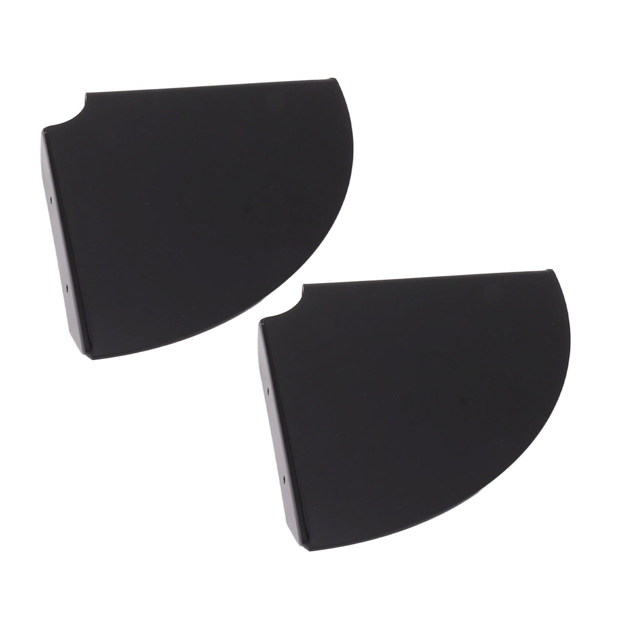 2pcs Wall Mount Floating Corner Shelves Quarter Round Hanging Corner Shelves for Bedrooms Living Rooms Shower Room Black