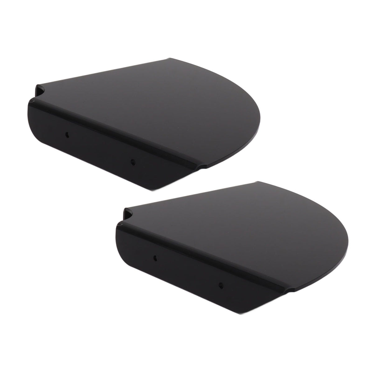 2pcs Wall Mount Floating Corner Shelves Quarter Round Hanging Corner Shelves for Bedrooms Living Rooms Shower Room Black