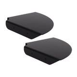 2pcs Wall Mount Floating Corner Shelves Quarter Round Hanging Corner Shelves for Bedrooms Living Rooms Shower Room Black - Close-Up Angle