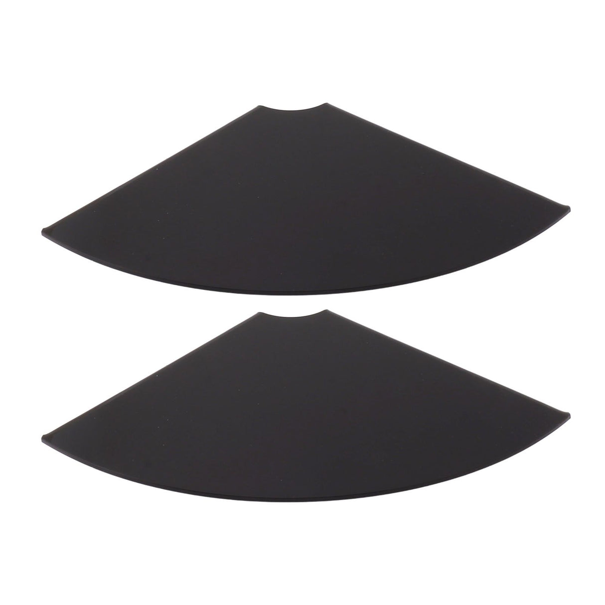 2pcs Wall Mount Floating Corner Shelves Quarter Round Hanging Corner Shelves for Bedrooms Living Rooms Shower Room Black