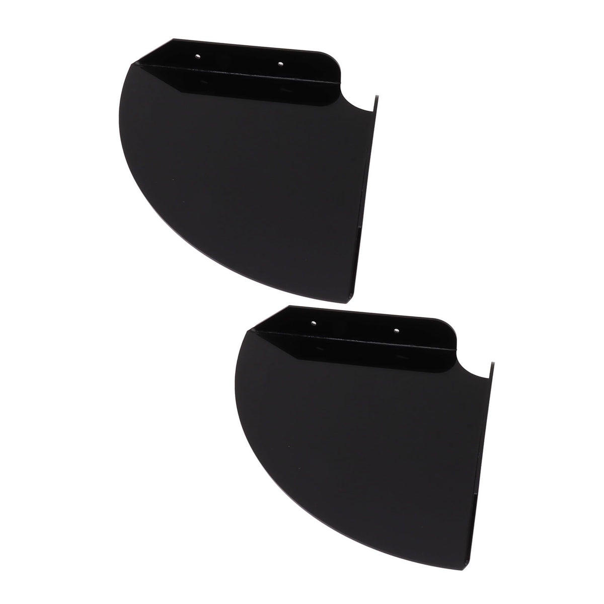 2pcs Wall Mount Floating Corner Shelves Quarter Round Hanging Corner Shelves for Bedrooms Living Rooms Shower Room Black