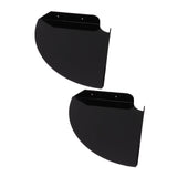 2pcs Wall Mount Floating Corner Shelves Quarter Round Hanging Corner Shelves for Bedrooms Living Rooms Shower Room Black - Extra Image
