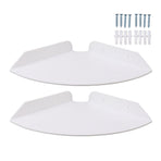 2pcs Wall Mount Floating Corner Shelves Quarter Round Hanging Corner Shelves for Bedrooms Living Rooms Shower Room White