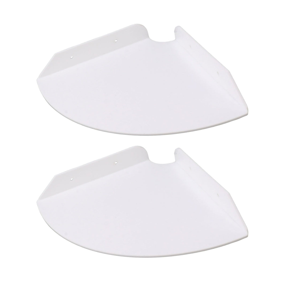 2pcs Wall Mount Floating Corner Shelves Quarter Round Hanging Corner Shelves for Bedrooms Living Rooms Shower Room White