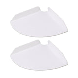 2pcs Wall Mount Floating Corner Shelves Quarter Round Hanging Corner Shelves for Bedrooms Living Rooms Shower Room White