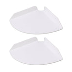 2pcs Wall Mount Floating Corner Shelves Quarter Round Hanging Corner Shelves for Bedrooms Living Rooms Shower Room White