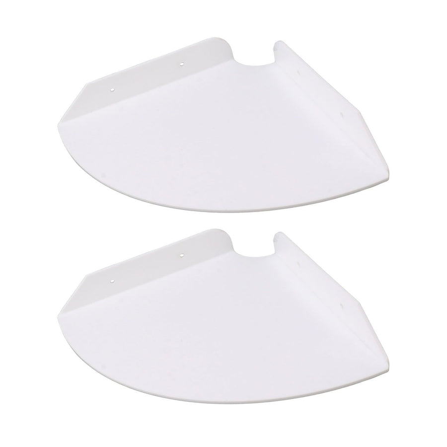 2pcs Wall Mount Floating Corner Shelves Quarter Round Hanging Corner Shelves for Bedrooms Living Rooms Shower Room White
