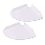 2pcs Wall Mount Floating Corner Shelves Quarter Round Hanging Corner Shelves for Bedrooms Living Rooms Shower Room White