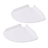 2pcs Wall Mount Floating Corner Shelves Quarter Round Hanging Corner Shelves for Bedrooms Living Rooms Shower Room White - Side View