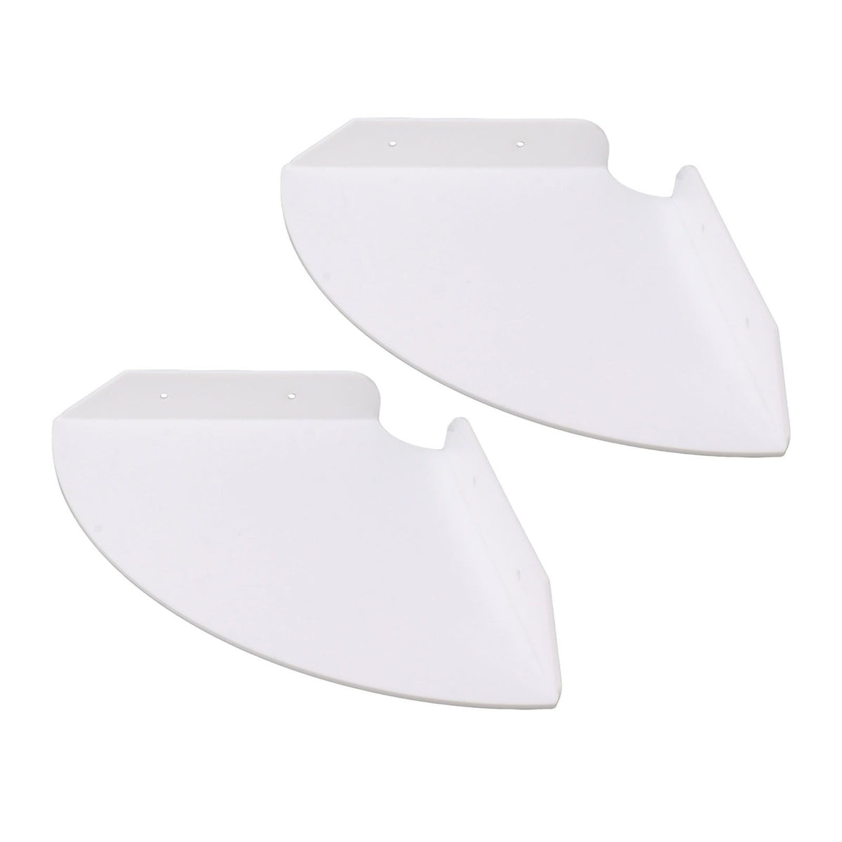 2pcs Wall Mount Floating Corner Shelves Quarter Round Hanging Corner Shelves for Bedrooms Living Rooms Shower Room White