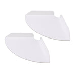 2pcs Wall Mount Floating Corner Shelves Quarter Round Hanging Corner Shelves for Bedrooms Living Rooms Shower Room White