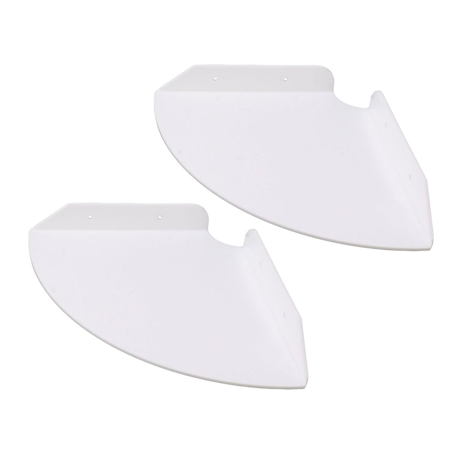 2pcs Wall Mount Floating Corner Shelves Quarter Round Hanging Corner Shelves for Bedrooms Living Rooms Shower Room White