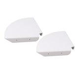 2pcs Wall Mount Floating Corner Shelves Quarter Round Hanging Corner Shelves for Bedrooms Living Rooms Shower Room White