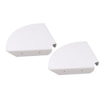 2pcs Wall Mount Floating Corner Shelves Quarter Round Hanging Corner Shelves for Bedrooms Living Rooms Shower Room White