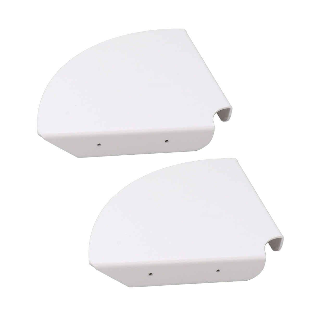 2pcs Wall Mount Floating Corner Shelves Quarter Round Hanging Corner Shelves for Bedrooms Living Rooms Shower Room White