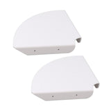2pcs Wall Mount Floating Corner Shelves Quarter Round Hanging Corner Shelves for Bedrooms Living Rooms Shower Room White
