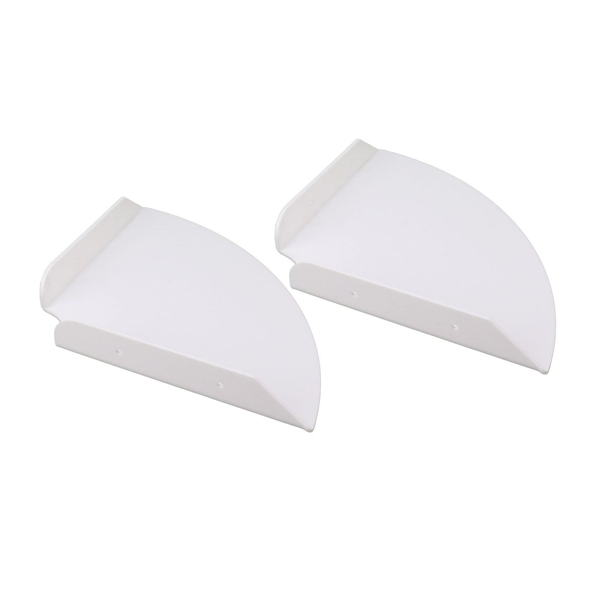 2pcs Wall Mount Floating Corner Shelves Quarter Round Hanging Corner Shelves for Bedrooms Living Rooms Shower Room White
