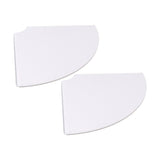 2pcs Wall Mount Floating Corner Shelves Quarter Round Hanging Corner Shelves for Bedrooms Living Rooms Shower Room White - Low Angle