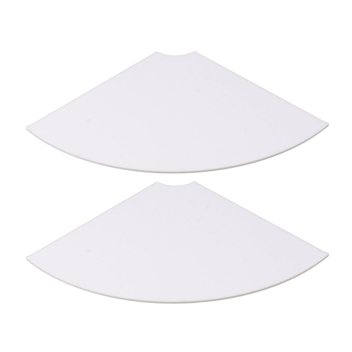2pcs Wall Mount Floating Corner Shelves Quarter Round Hanging Corner Shelves for Bedrooms Living Rooms Shower Room White