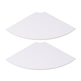2pcs Wall Mount Floating Corner Shelves Quarter Round Hanging Corner Shelves for Bedrooms Living Rooms Shower Room White