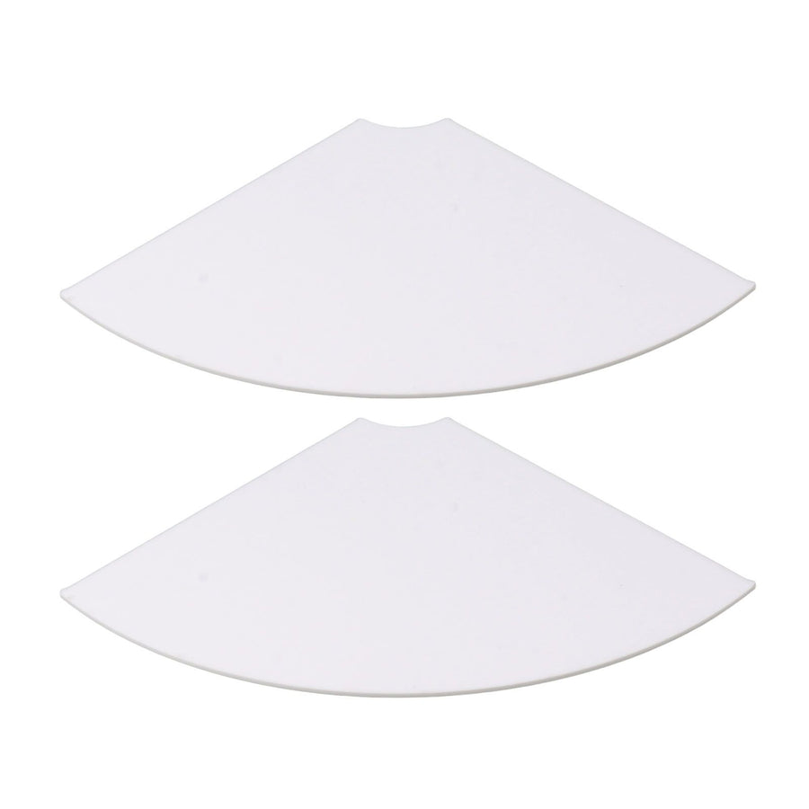 2pcs Wall Mount Floating Corner Shelves Quarter Round Hanging Corner Shelves for Bedrooms Living Rooms Shower Room White