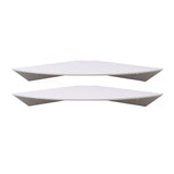 2pcs Wall Mount Floating Corner Shelves Quarter Round Hanging Corner Shelves for Bedrooms Living Rooms Shower Room White