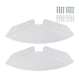 2pcs Wall Mount Floating Corner Shelves Quarter Round Hanging Corner Shelves for Bedrooms Living Rooms Shower Room Transparent