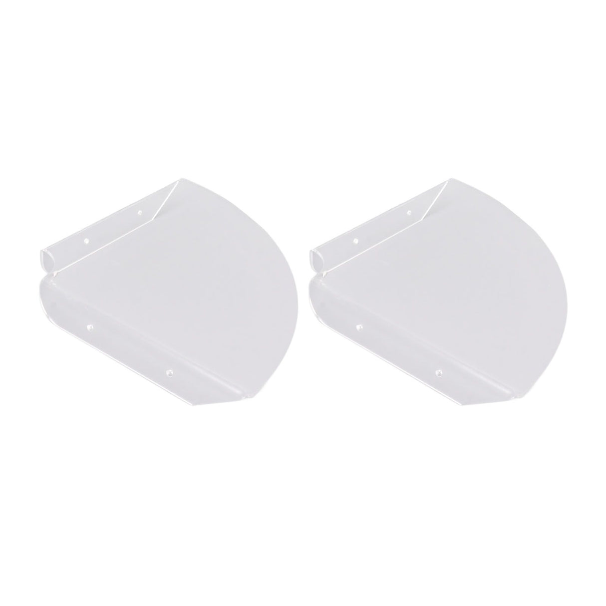 2pcs Wall Mount Floating Corner Shelves Quarter Round Hanging Corner Shelves for Bedrooms Living Rooms Shower Room Transparent