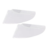 2pcs Wall Mount Floating Corner Shelves Quarter Round Hanging Corner Shelves for Bedrooms Living Rooms Shower Room Transparent - Side View