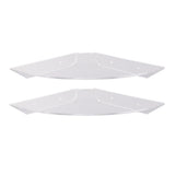 2pcs Wall Mount Floating Corner Shelves Quarter Round Hanging Corner Shelves for Bedrooms Living Rooms Shower Room Transparent - Top-Down View