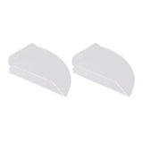 2pcs Wall Mount Floating Corner Shelves Quarter Round Hanging Corner Shelves for Bedrooms Living Rooms Shower Room Transparent