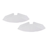 2pcs Wall Mount Floating Corner Shelves Quarter Round Hanging Corner Shelves for Bedrooms Living Rooms Shower Room Transparent - Low Angle