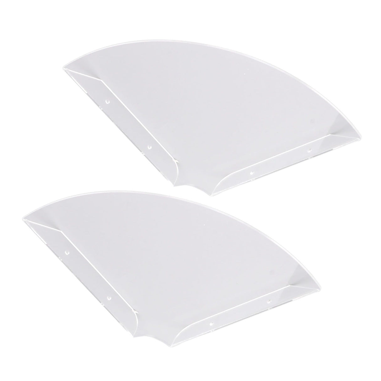 2pcs Wall Mount Floating Corner Shelves Quarter Round Hanging Corner Shelves for Bedrooms Living Rooms Shower Room Transparent