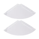 2pcs Wall Mount Floating Corner Shelves Quarter Round Hanging Corner Shelves for Bedrooms Living Rooms Shower Room Transparent - Extra Image