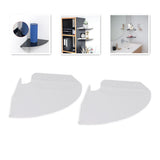 2pcs Wall Mount Floating Corner Shelves Quarter Round Hanging Corner Shelves for Bedrooms Living Rooms Shower Room Transparent