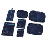 7 Pcs Luggage Packing Bags Polyester Waterproof Luggage Packing Cubes for Business Trip Travel Navy Blue - Extra Image