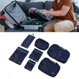 7 Pcs Luggage Packing Bags Polyester Waterproof Luggage Packing Cubes for Business Trip Travel Navy Blue - Extra Image