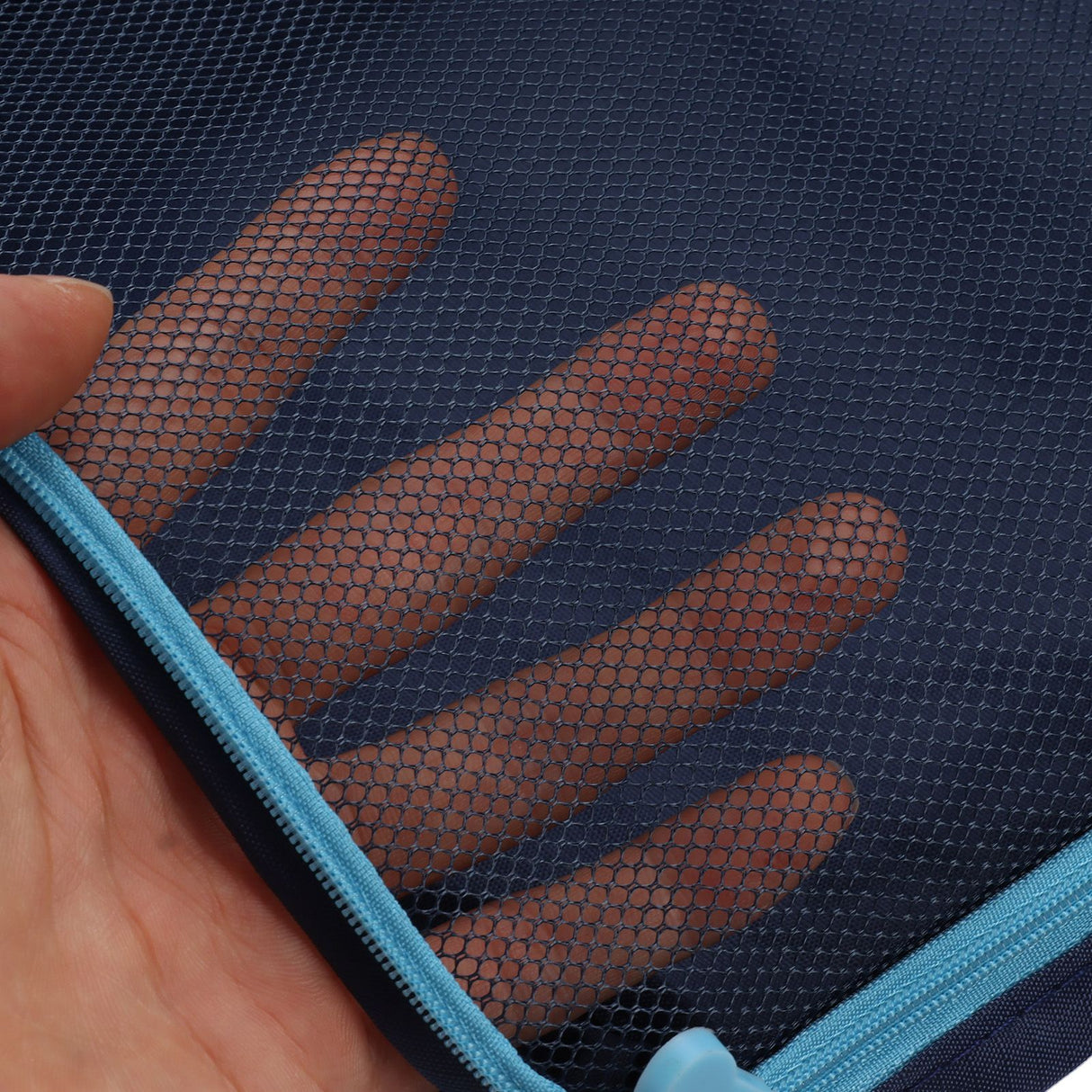 7 Pcs Luggage Packing Bags Polyester Waterproof Luggage Packing Cubes for Business Trip Travel Navy Blue