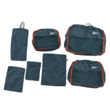 7 Pcs Luggage Packing Bags Polyester Waterproof Luggage Packing Cubes for Business Trip Travel Green - Side View