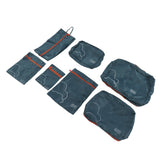 7 Pcs Luggage Packing Bags Polyester Waterproof Luggage Packing Cubes for Business Trip Travel Green - 45-Degree Angle