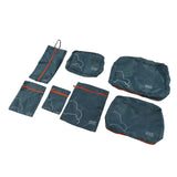 7 Pcs Luggage Packing Bags Polyester Waterproof Luggage Packing Cubes for Business Trip Travel Green - Rear View