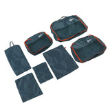 7 Pcs Luggage Packing Bags Polyester Waterproof Luggage Packing Cubes for Business Trip Travel Green - Low Angle