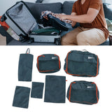 7 Pcs Luggage Packing Bags Polyester Waterproof Luggage Packing Cubes for Business Trip Travel Green - Extra Image