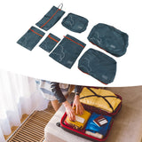 7 Pcs Luggage Packing Bags Polyester Waterproof Luggage Packing Cubes for Business Trip Travel Green - Extra Image