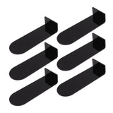 6pcs Floating Shoe Shelves 7.9in Length Acrylic Shoe Display for Footwear Collection Black - Front View